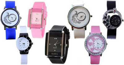 

Swadesi Stuff Premium Quality Stylish watch combo of 7 Watch - For Women