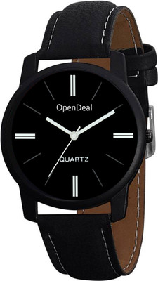 

OpenDeal Black Dial Leather Analogue Watch For Men & Boys Watch - For Boys