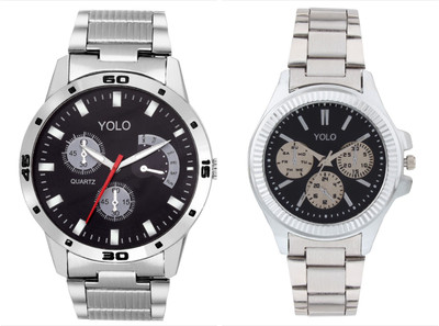 

YOLO Analogue Blue Dial Unisex Watch Chrono Watch - For Couple