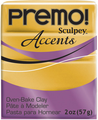 

Polyform Premo Sculpey Accents Polymer Clay 2Oz - 18K Gold