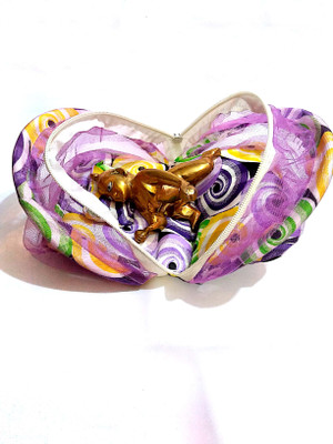 

krishnagallery1 Laddu Gopal Net Bed (Good Quality Bed Standerd design ) 0,1,2, NO. size 1 1(Fabric, Purple)