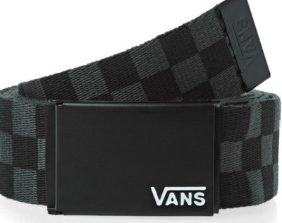 

Vans Men Casual Black Fabric Reversible Belt, Black-charcoal