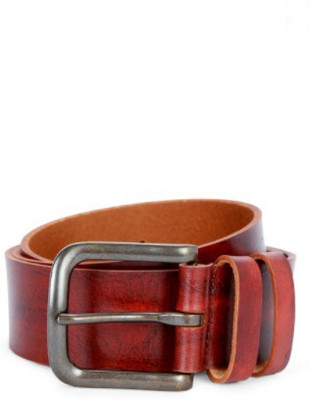 

Louis Philippe Men Formal Red Genuine Leather Belt, Black.brown