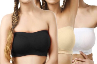 MEERA'S ERA Women Bandeau/Tube Non Padded Bra(White, Black, Beige)