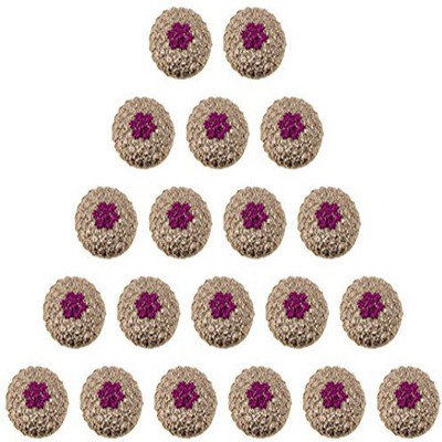 

Fabric and Lace BT016i Metal, Fabric Buttons(Pack of 20)