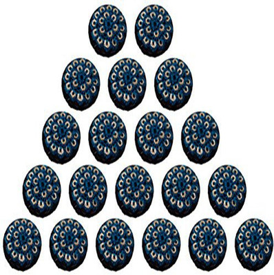

Fabric and Lace BT021h Metal, Fabric Buttons(Pack of 20)