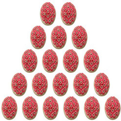 

Fabric and Lace BT021d Fabric, Metal Buttons(Pack of 20)