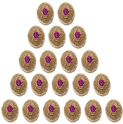 

Fabric and Lace BT029h Fabric, Metal Buttons(Pack of 20)