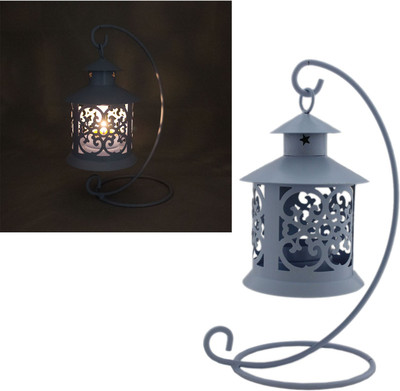 

Tootpado Gifts & Decor Candle Holder Hanging Lantern - Blue (DECd095) Steel Candle Holder(Blue, Pack of 1)