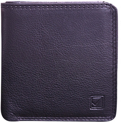 Style 98 Men Black Genuine Leather Wallet(6 Card Slots)