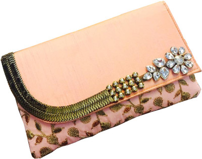 

Craftbazaar Party Beige Clutch