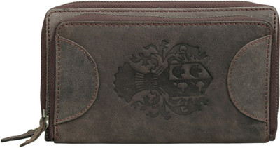 

Style 98 Women Casual Khaki Genuine Leather Wrist Wallet(16 Card Slots)