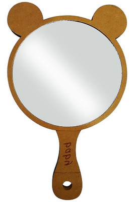 

Confidence Cartoon Design Makeup Mirrors For Women And Girls / Wooden Handle Makeup Mirrors