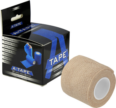 

A-TAPE Cohesive Crepe Bandage Beige (Reusable & Waterproof, 5cm X 4.5 Mtr) Crepe Bandage(5 cm)