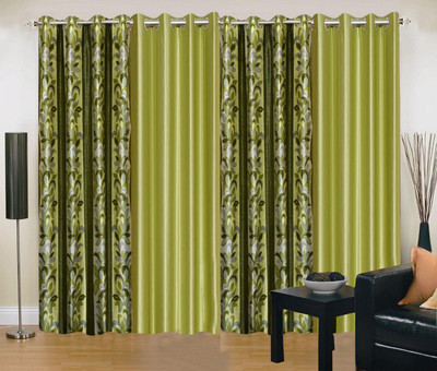 

Ville Style 214 cm (7 ft) Polyester Door Curtain (Pack Of 4)(Abstract, Green)