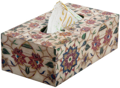 

Decor Studio 1 Compartments Wooden Tissue Holder Dispenser(Beige)