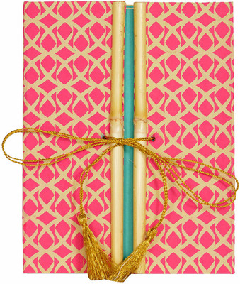 

MakenStyleCollection A5 Diary(Handcrafted diary with special lock, Pink, Golden), Golden;pink