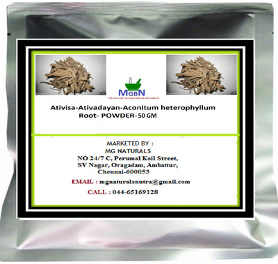 

MGBN Ativisa-Ativadayan-Aconitum heterophyllum Root- POWDER-50 GM(50 g)