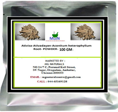 

MGBN Ativisa-Ativadayan-Aconitum heterophyllum Root- POWDER-100 GM(100 g)