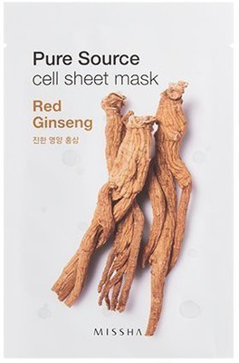 

Missha Pure Source Cell Sheet Mask (Red Ginseng)(21 ml)