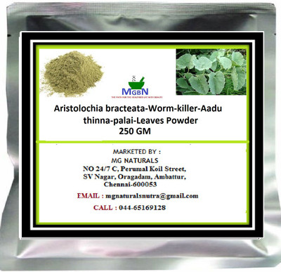 

MGBN Aristolochia bracteata-Worm-killer-Aadu-thinna-palai-Dried Leaves Powder 250 GM(250 g)