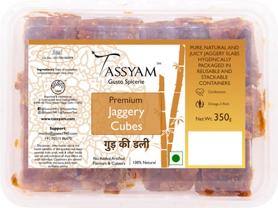 

Tassyam Pure Jaggery Cubes 350g Box Jaggery(350 g)