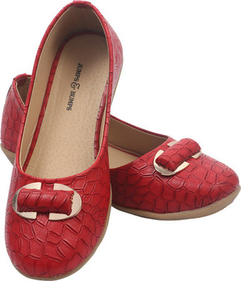 

JUMPS AND BUMPS Girls Slip on Ballerinas(Red