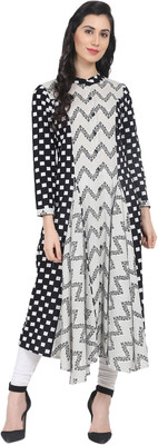 Nayo Women Printed A-line Kurta(White)