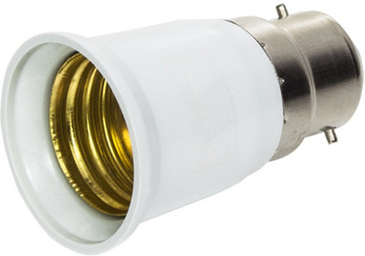 

VRCT B22 TO E27 Bulb convertor - 2 Pieces Plastic Light Socket(Pack of 2)