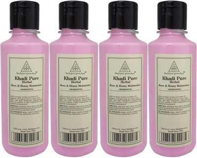 

Khadi Pure Herbal Rose & Honey Moisturizer - Set of 4(840 ml)