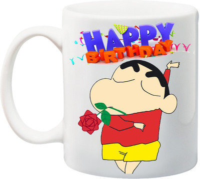 Stylotrendz Perfect Birthday Gift with Shinchan Print Ceramic Coffee Mug(325 ml)