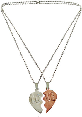 Rich & Famous New Arrival Collection Broken Heart One for me & One For U Metal Pendant