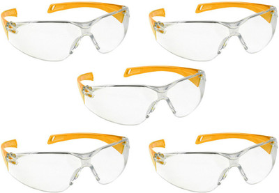 

Vezual UV Protected Clear Lens & Scratch Resistance (Pack of 5) Power Tool, Laboratory, Wood-working Safety Goggle(Free-size)