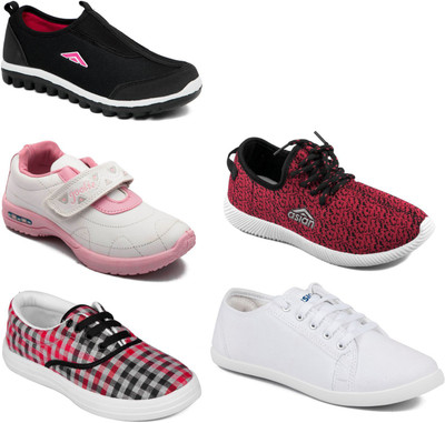 

Asian Women Casual & Running Shoes Combo Pack of 5 Casuals For Women(Multicolor