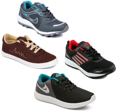 

Asian Men Casual & Running Shoes Combo Pack of 4 For Men(Multicolor