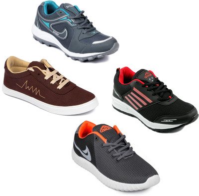 

Asian Men Casual & Running Shoes Combo Pack of 4 Walking Shoes For Men(Multicolor