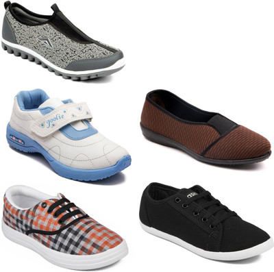 

Asian Women Casual & Running Shoes Combo Pack of 5 Casuals For Women(Multicolor
