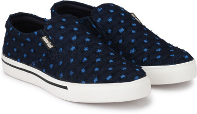 

Andrew Scott Grunge Look Lines Sole Slip On Sneakers For Men(Blue