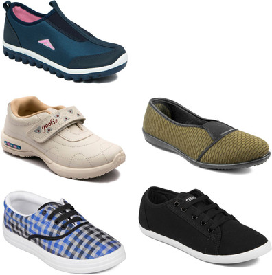 

Asian Women Casual & Running Shoes Combo Pack of 5 Casuals For Women(Multicolor