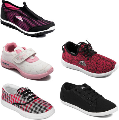 

Asian Women Casual & Running Shoes Combo Pack of 5 Casuals For Women(Multicolor