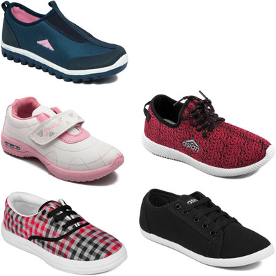 

Asian Women Casual & Running Shoes Combo Pack of  Casuals For Women(Multicolor