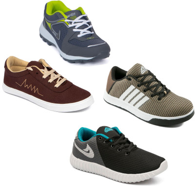 

Asian Men Casual & Running Shoes Combo Pack of 4 Casuals For Men(Multicolor