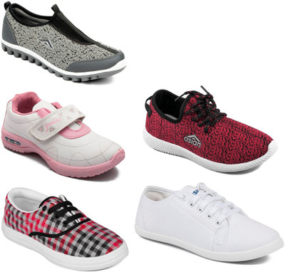 

Asian Women Casual & Running Shoes Combo Pack of 5 Casuals For Women(Multicolor