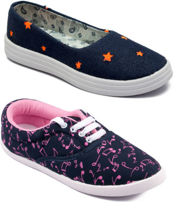 

Asian Women Casual & Running Shoes Combo Pack of 2 For Women(Navy, Multicolor