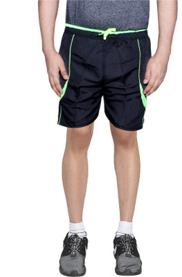 IndiWeaves Solid Men Dark Blue Regular Shorts
