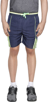 IndiWeaves Solid Men Blue Regular Shorts