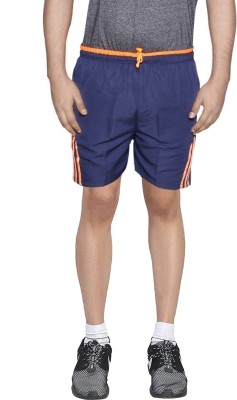 IndiWeaves Solid Men Blue Regular Shorts