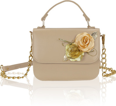 

Kleio Women Evening/Party Khaki PU Sling Bag