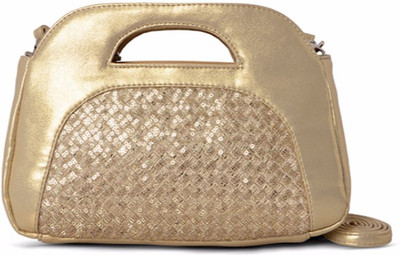 

Baggit Women Casual Gold PU Sling Bag