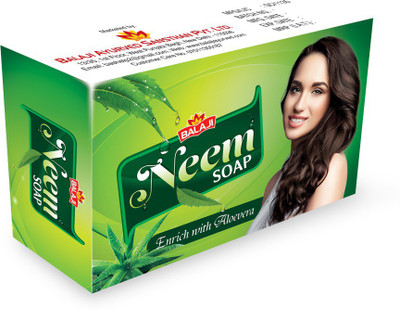 

Balaji Neem Soap 75 gm. pack of 4(300 g, Pack of 4)